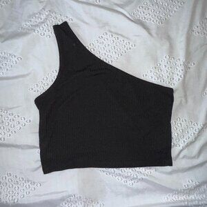 Black One Shoulder Top